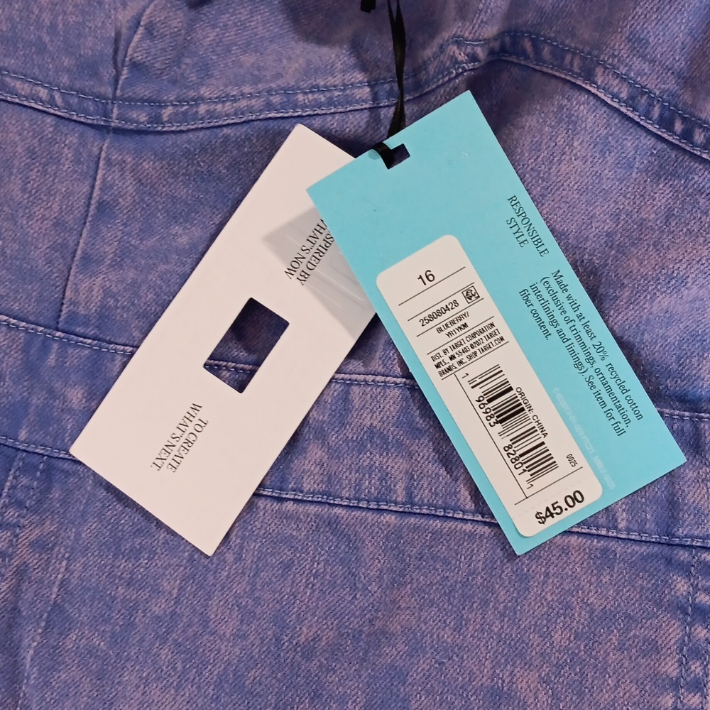 NWOT Blue Denim Dress - Picture 9 of 9